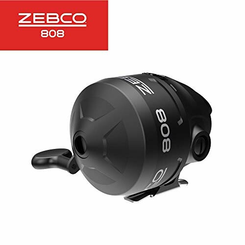 Zebco 808 black fishing reel with handle